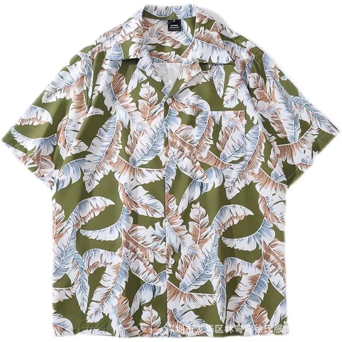 Костюм воротник 2025 новые мужские цветочные рубашки корейская версия свободная мода с принтом пляжный ветер повседневные...