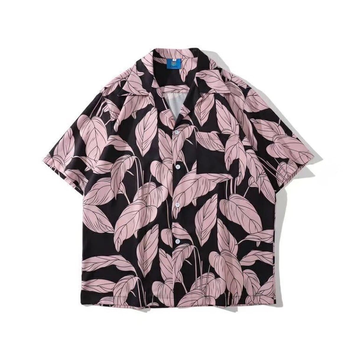 Костюм воротник 2025 новые мужские цветочные рубашки корейская версия свободная мода с принтом пляжный ветер повседневные...