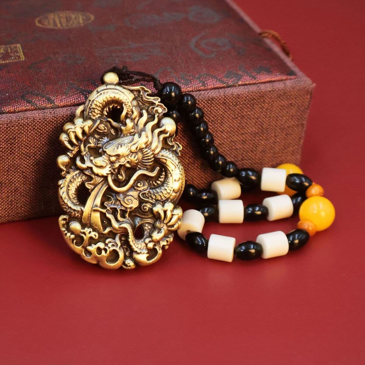 Латунь Зодиак Кулон Дракон Кулон Брелок Медный Кулон Дракон Мужская Ретро Hangtag Старая Ручка