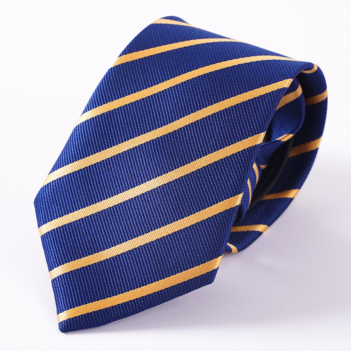 Мужская деловая застежка-молния галстук жених жених выходит замуж в синие полоски тонкая черная ленивая