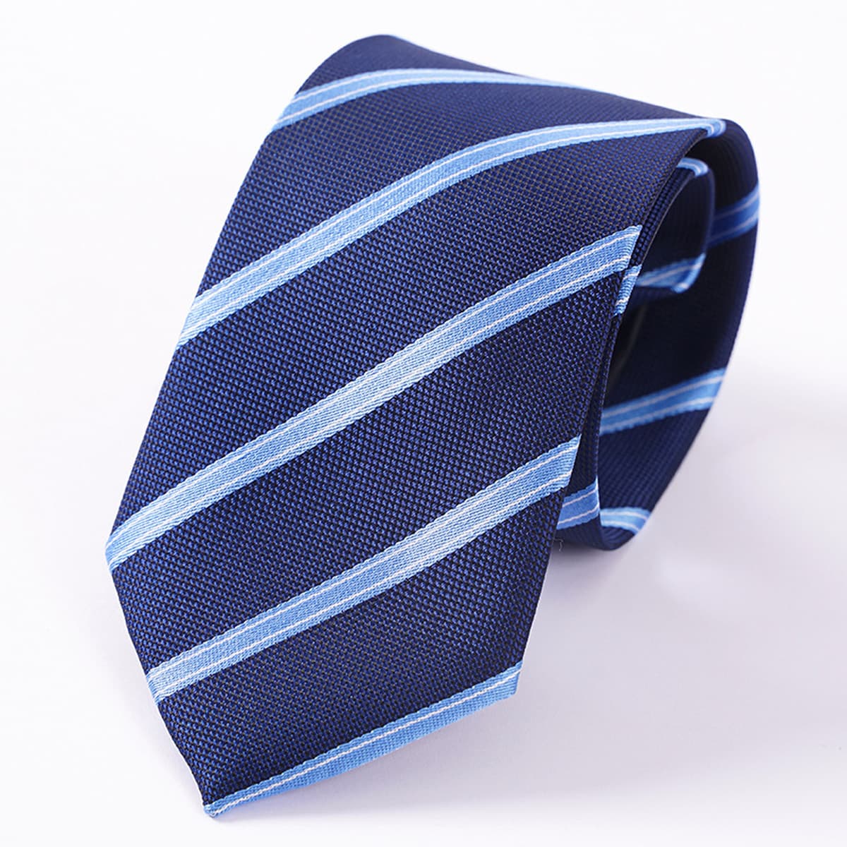 Мужская деловая застежка-молния галстук жених жених выходит замуж в синие полоски тонкая черная ленивая