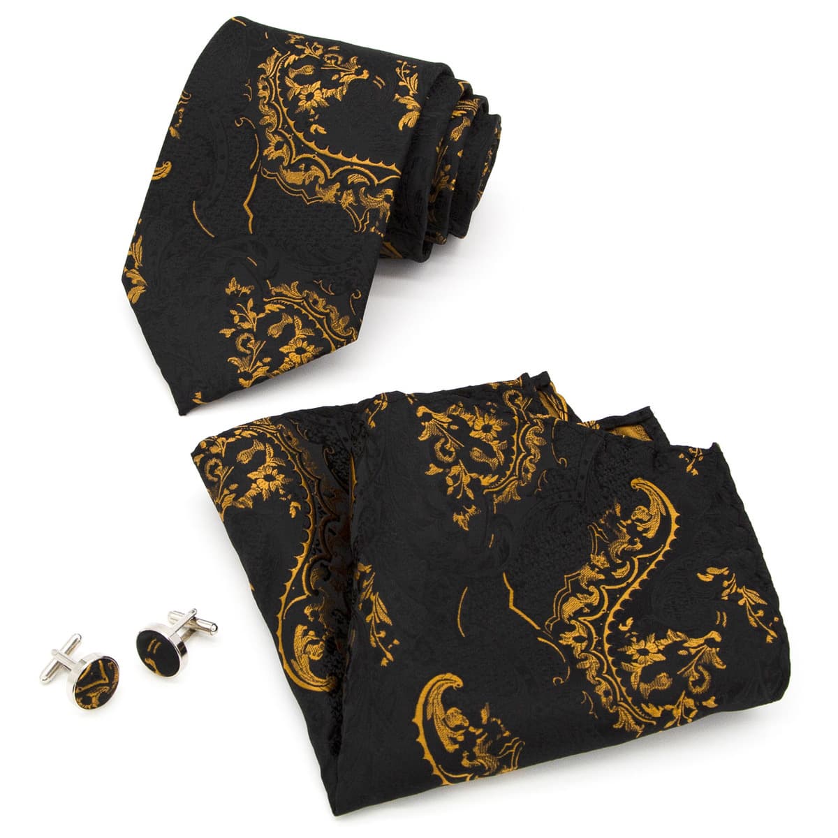 Мужской галстук карман Квадратные запонки костюм Деловое платье Винтаж 8,5 см жаккардовый галстук Пейсли набор из 3 предметов