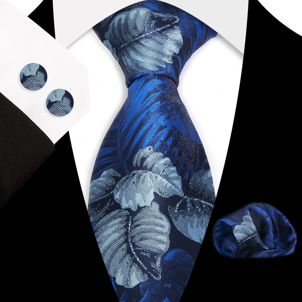 Мужской галстук карман Квадратные запонки костюм Деловое платье Винтаж 8,5 см жаккардовый галстук Пейсли набор из 3 предметов