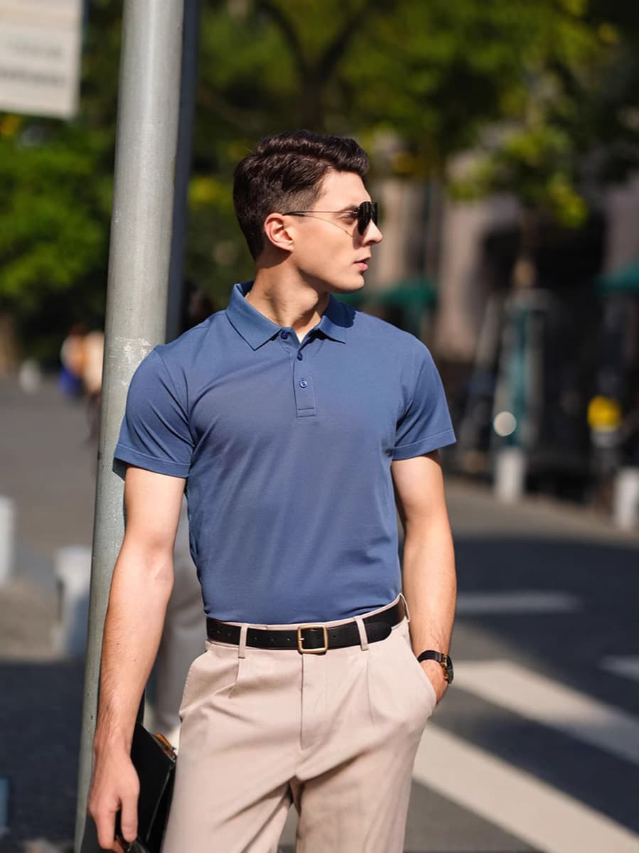 Летний высококачественный шелк шелковицы сплошной цвет с короткими рукавами рубашка поло на заказ мужская футболка с...