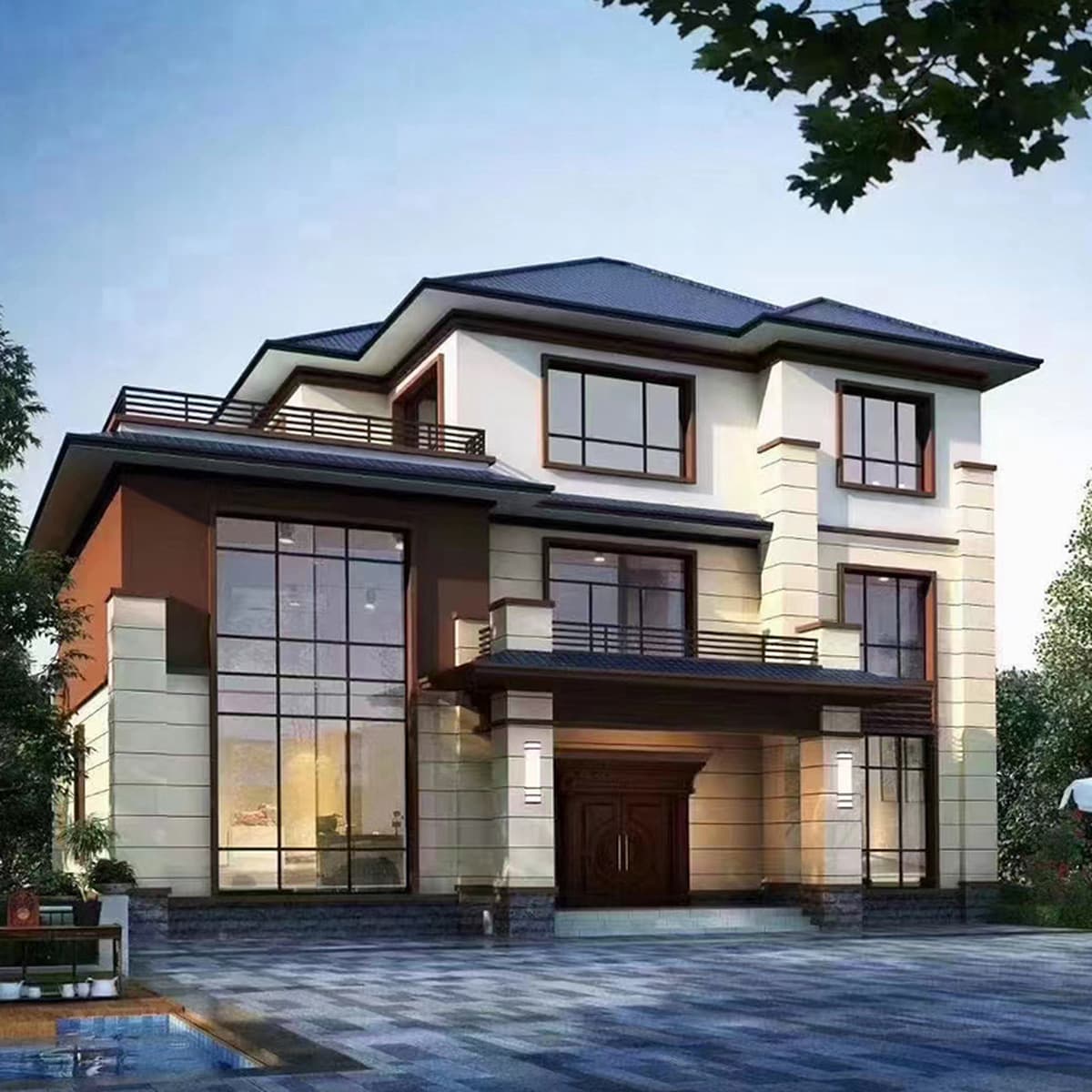 Тяжелая стальная вилла легкая стальная вилла стальная конструкция дом интегрированный дом Сельский самостоятельно...