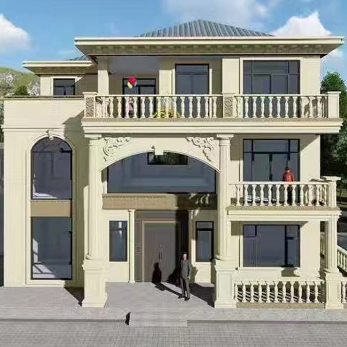 Тяжелая стальная вилла легкая стальная вилла стальная конструкция дом интегрированный дом Сельский самостоятельно...