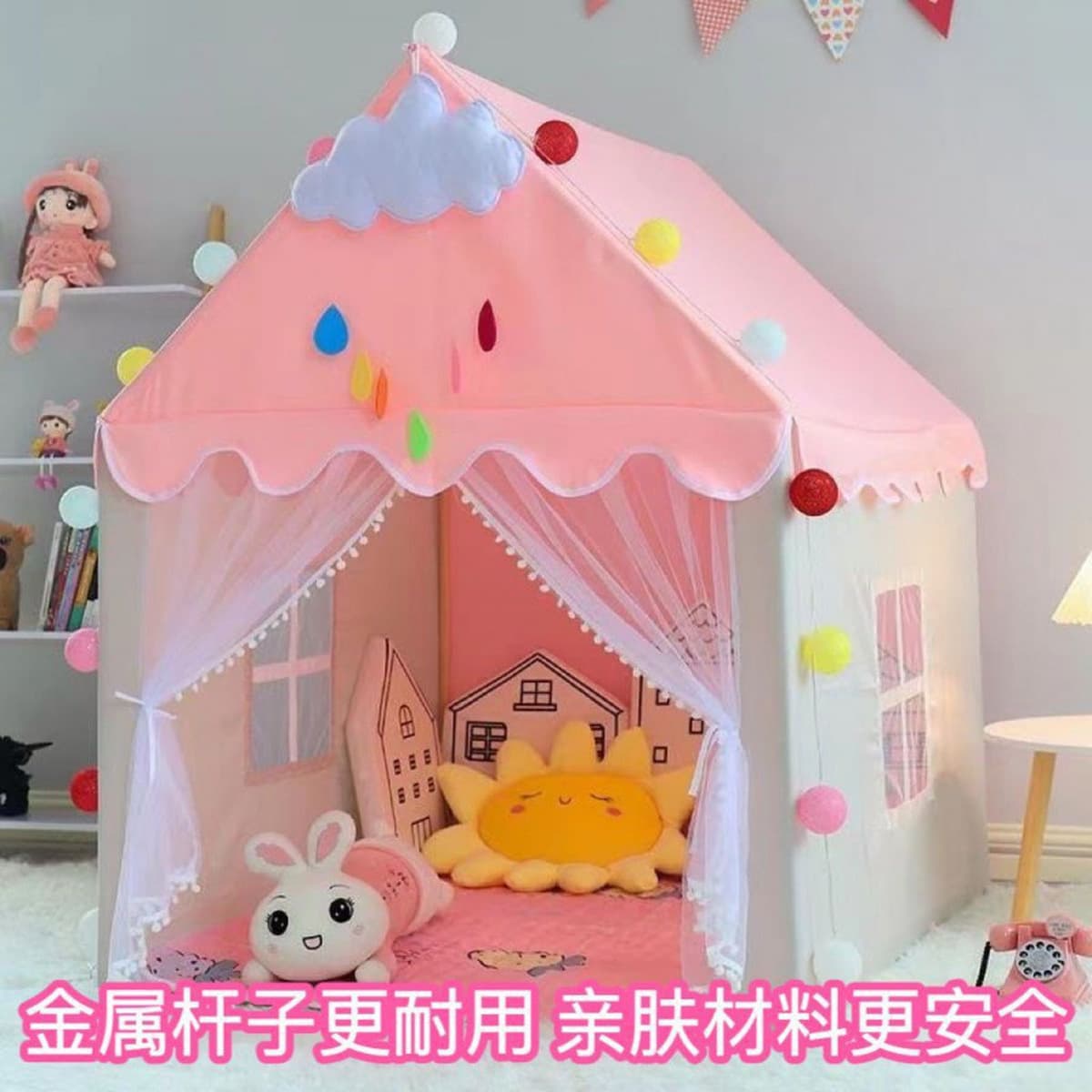 Детский шатер для дома, кровать-замок принцессы для девочек, детская игрушка, игровой домик, можно спать, маленький домик,...