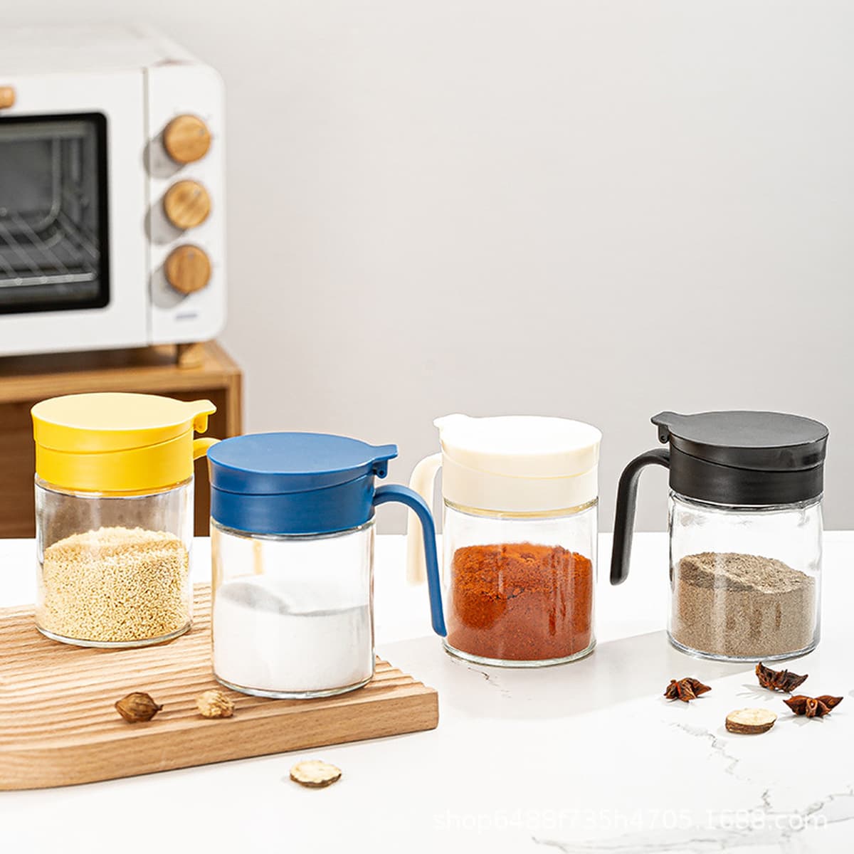 Коробка для приправ Tiantiwei, пыленепроницаемая стеклянная бутылка для приправ, банка для приправ, кухонная коробка для...