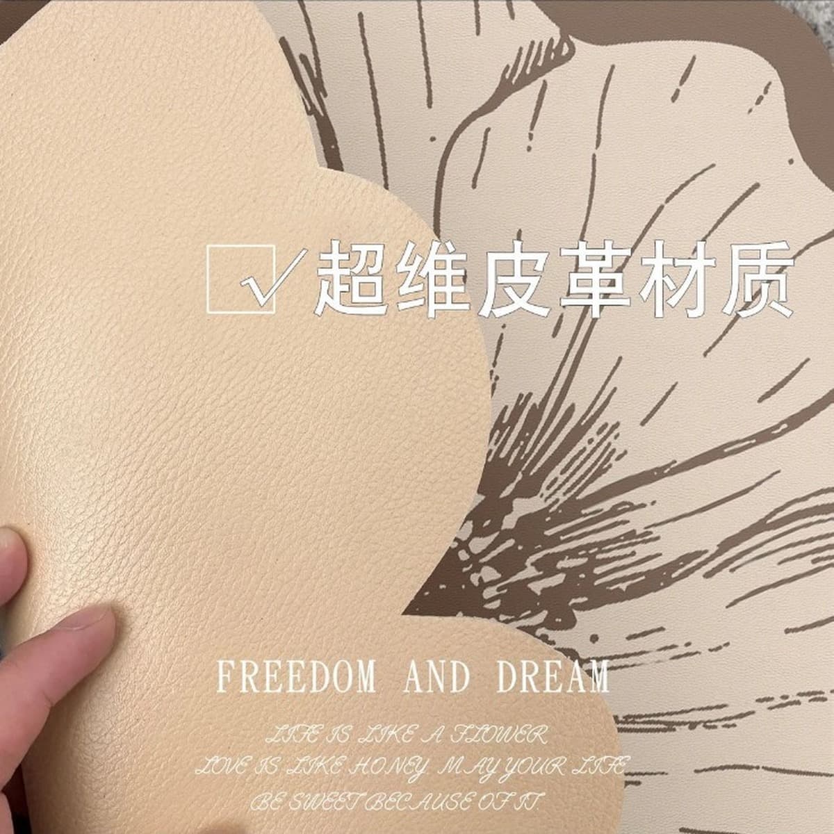 Сетка красный Напапи Водопоглощающий Кожаный коврик для ванной комнаты нерегулярное искусство Sansheng Цветок...