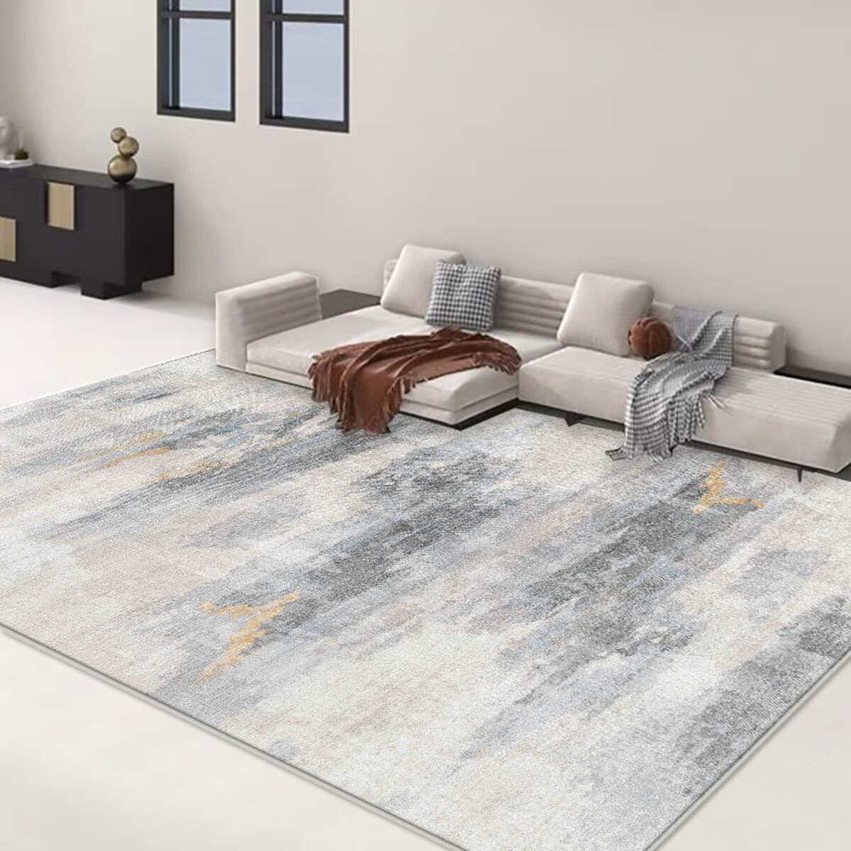 Чернила абстрактный ковер Премиум простой простой стиль стиль гостиная чайный коврик диванный ковер простой кабинет ковер...