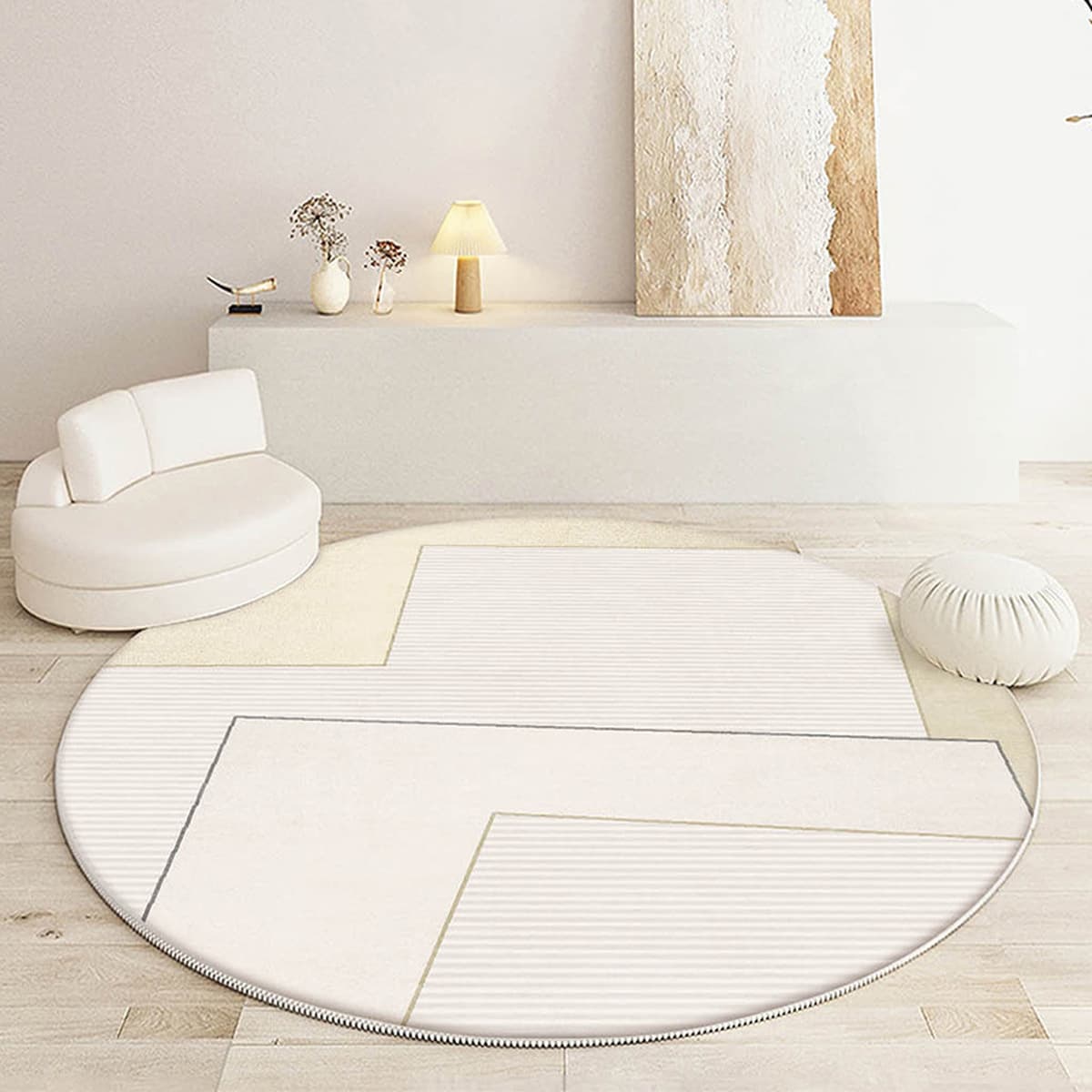 Круглый ковер для гостиной легкий и роскошный простой коврик для офисного компьютера кресло диванный коврик для чая в...