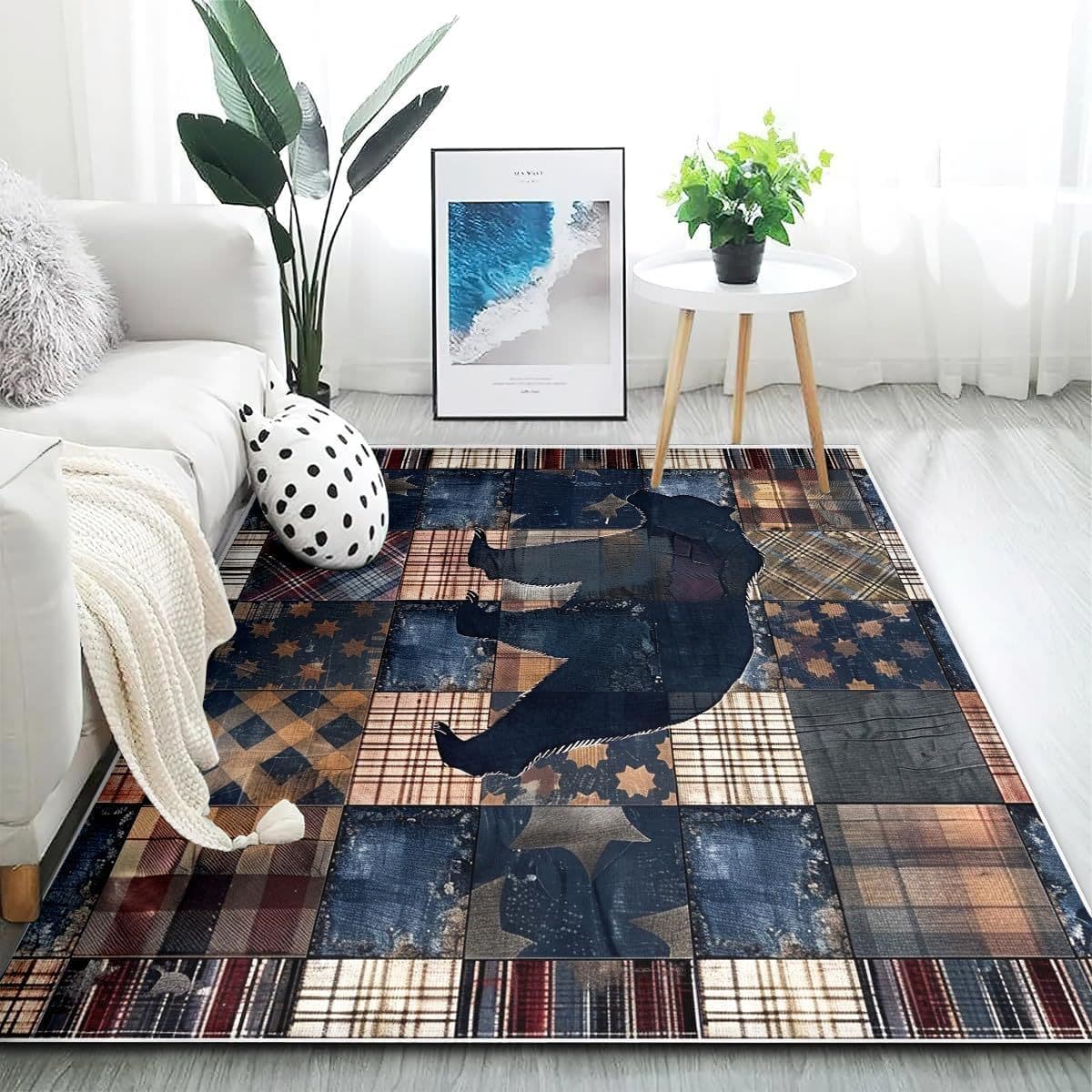 Трансграничный Amazon temu ретро американский ковбой деревенский ковер гостиная спальня большая площадь износостойкий...