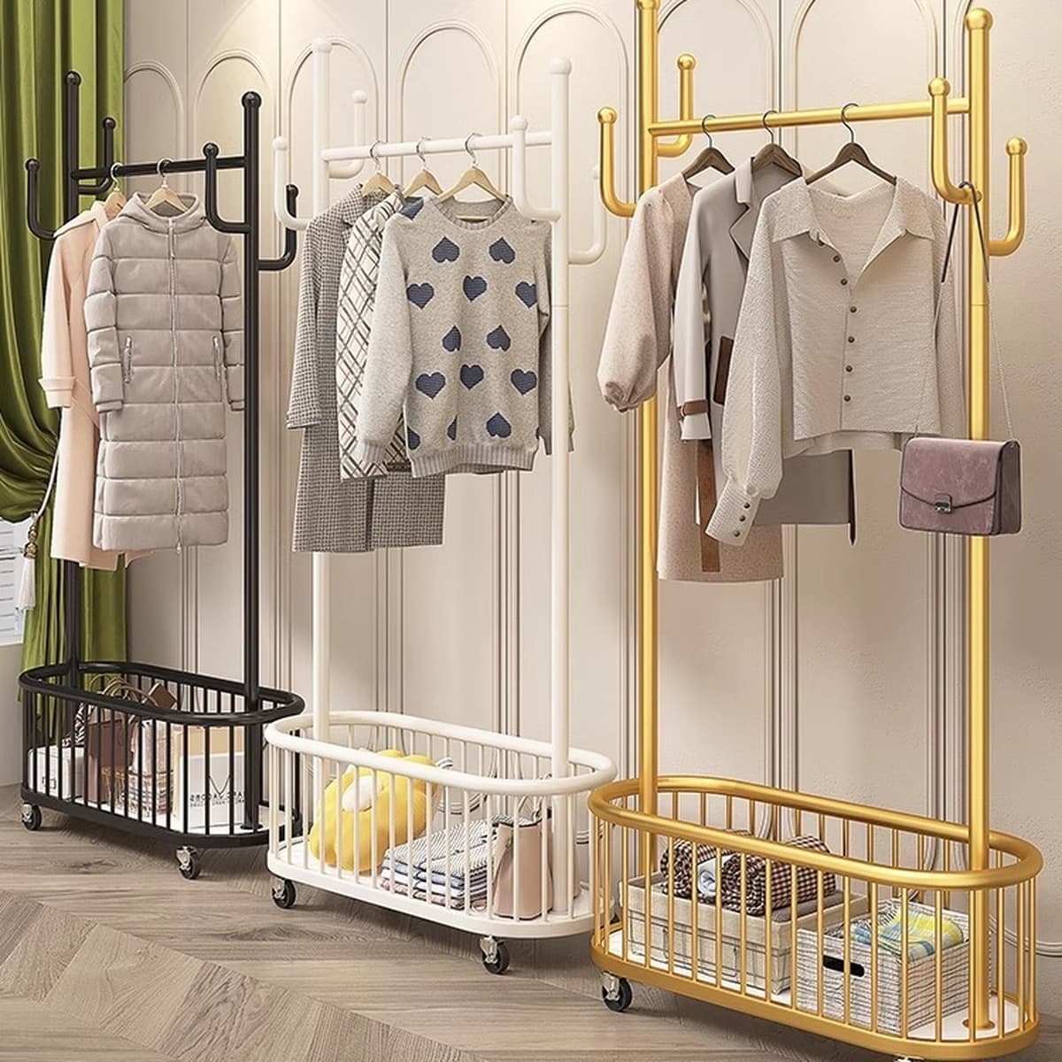 Легкая роскошная съемная простая вешалка для домашней спальни сетка красная вешалка для одежды простая вешалка для одежды...