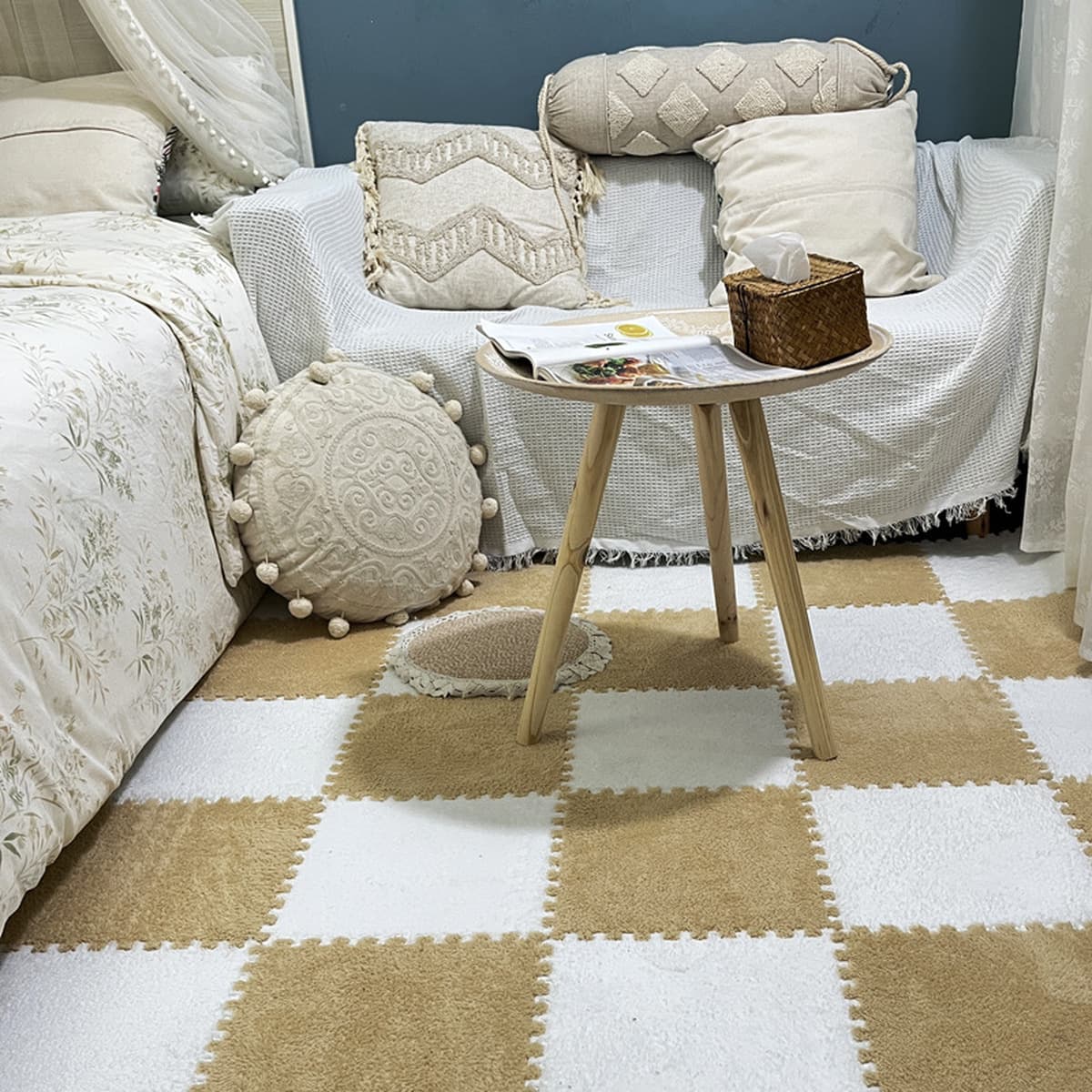 Ковер Nordic Гостиная Спальня Прикроватная тумбочка Полный Магазин Плюшевая Пена Шить Большая Площадь Бытовой Коврик...