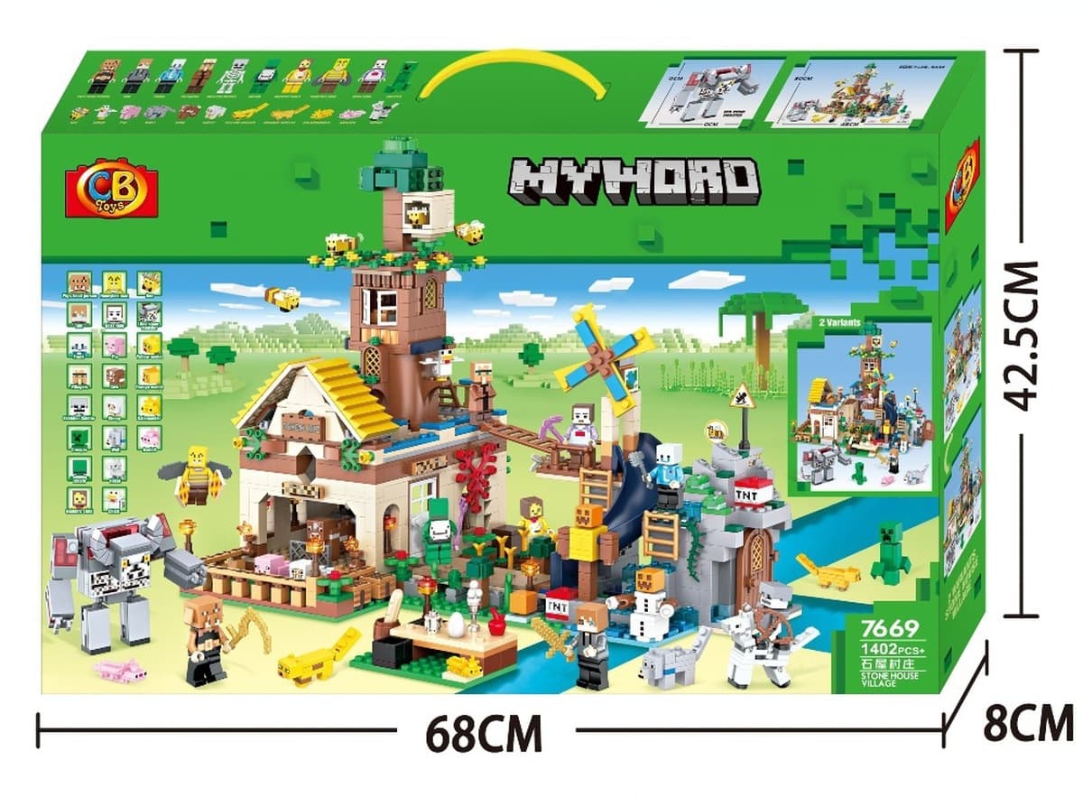 Chaobao мой красивый мир маленькие зернистые строительные блоки трансграничная оптовая креативная игровая сцена