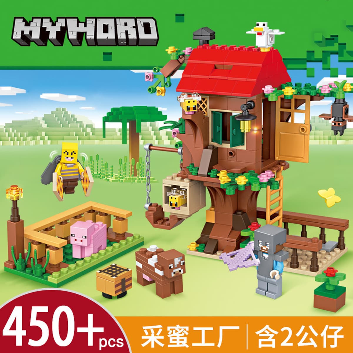 Совместим с Lego My строительных блоков World Village House пещерная хижина теневой дракон для детей, собранных игрушечных...