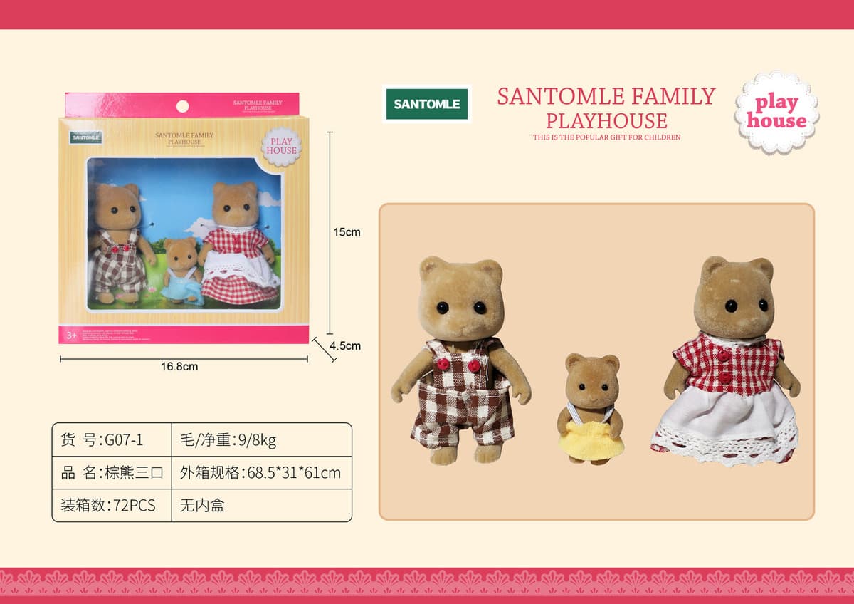 Детский дом Лесное семейное освещение Вилла Дом с животными Мини-кролик Кукольный домик Кухня Собранные игрушки