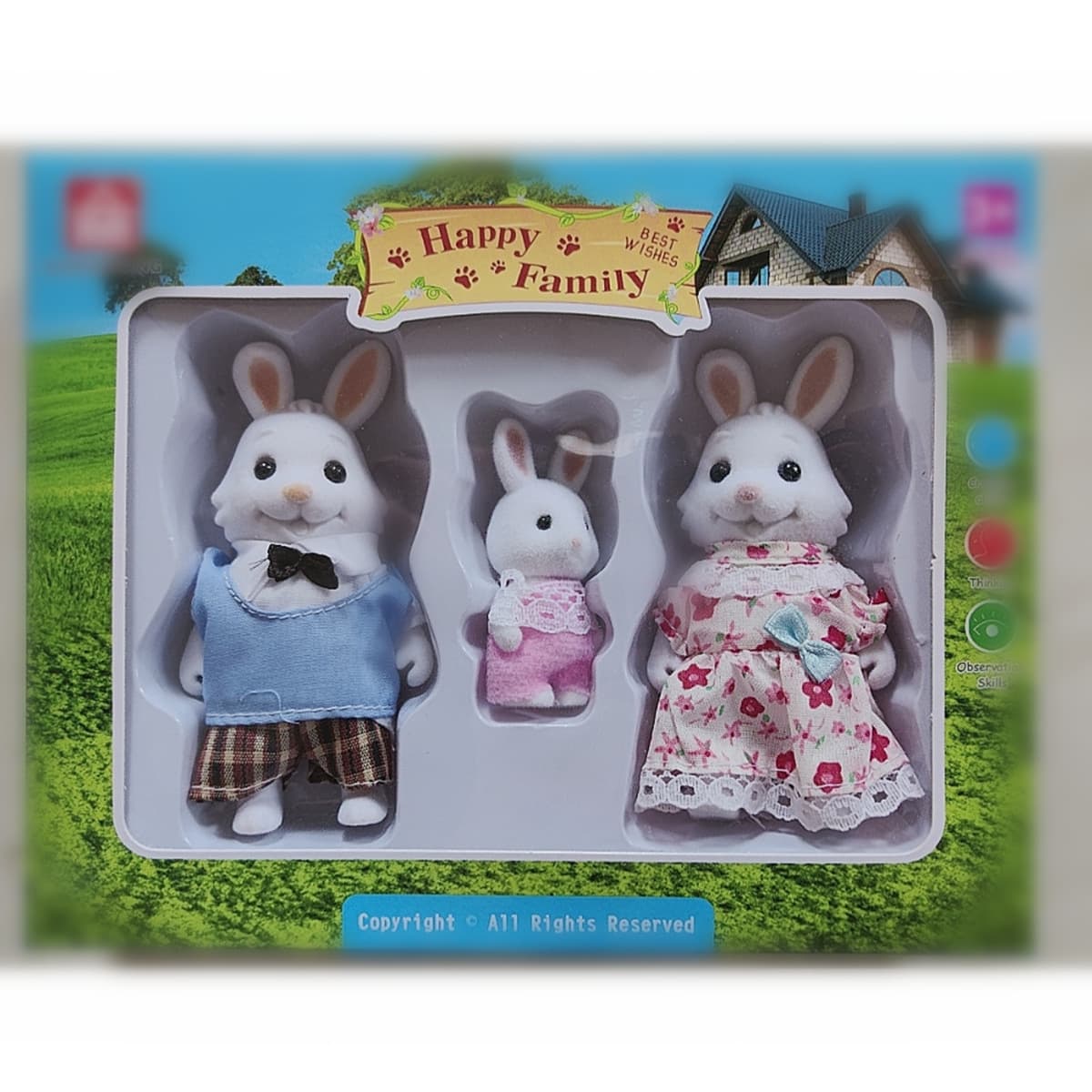 Детский дом Лесное семейное освещение Вилла Дом с животными Мини-кролик Кукольный домик Кухня Собранные игрушки