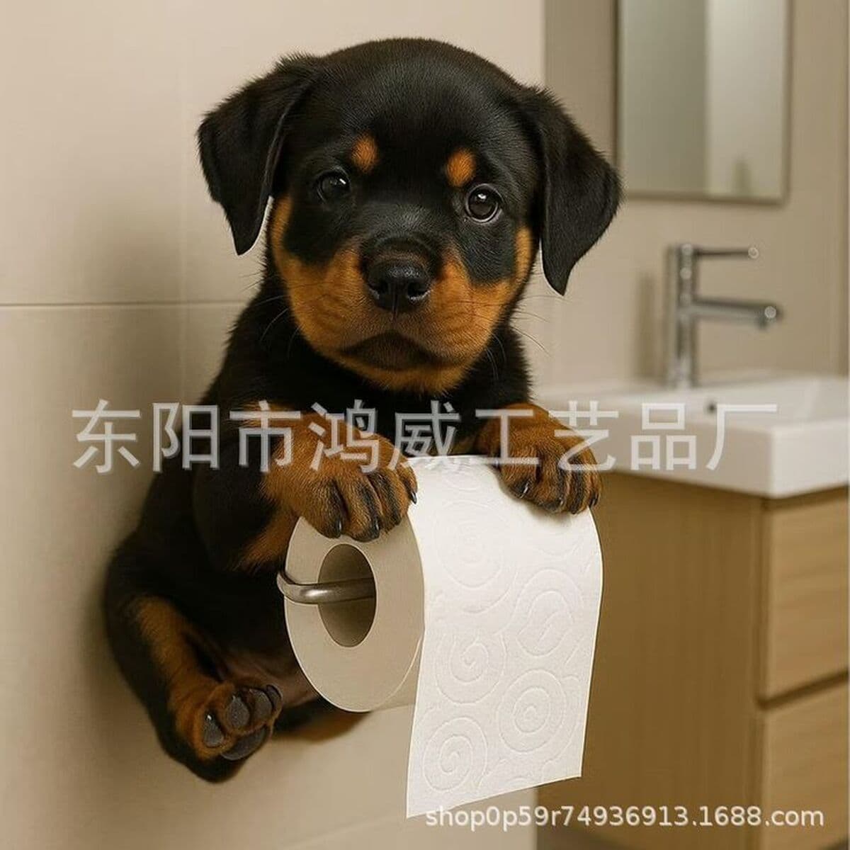 Новый продукт, статуя ручной работы, украшение для дома, милая собака, держатель для бумажных полотенец, держатель для...
