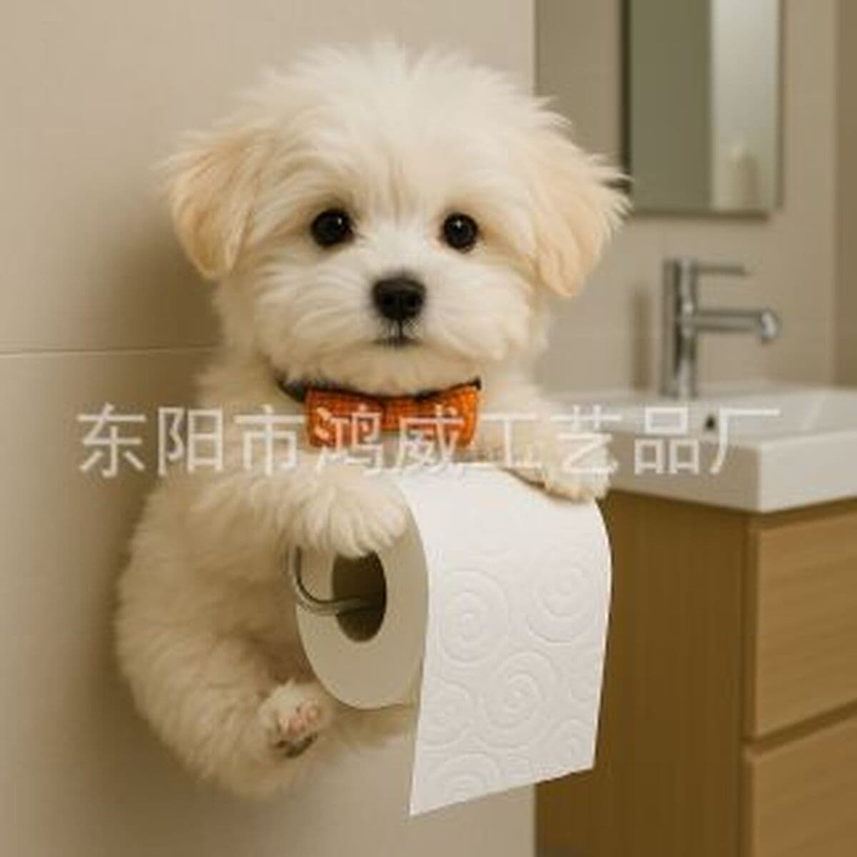 Новый продукт, статуя ручной работы, украшение для дома, милая собака, держатель для бумажных полотенец, держатель для...