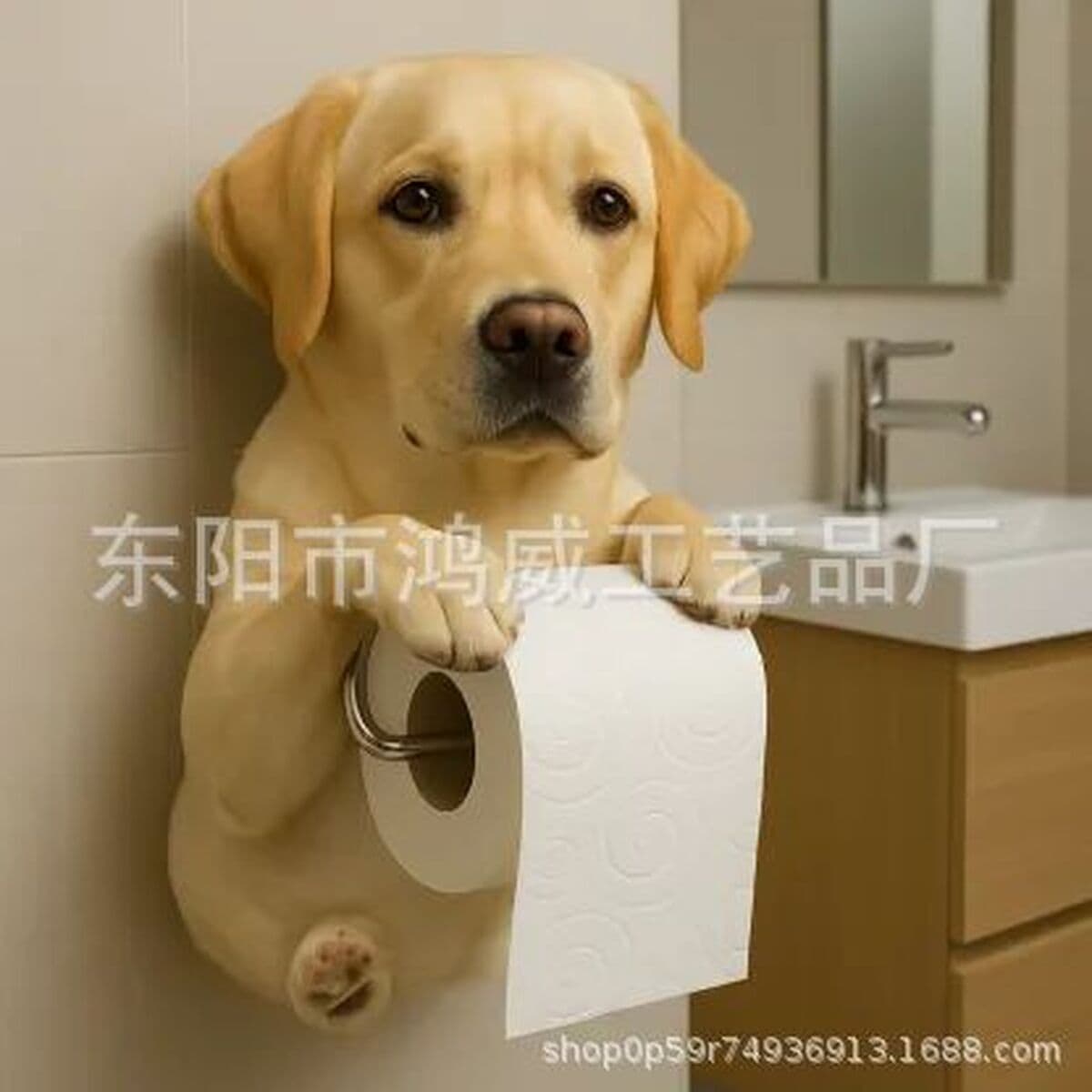 Новый продукт, статуя ручной работы, украшение для дома, милая собака, держатель для бумажных полотенец, держатель для...