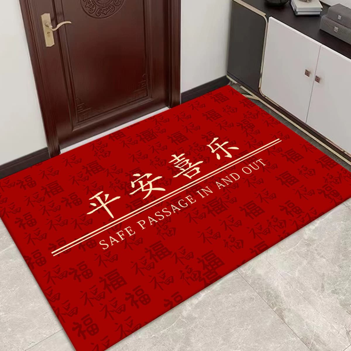 Бытовой износостойкий коврик для удаления пыли в китайском стиле, напольный коврик, коврик для двери в балкон, впитывающий...