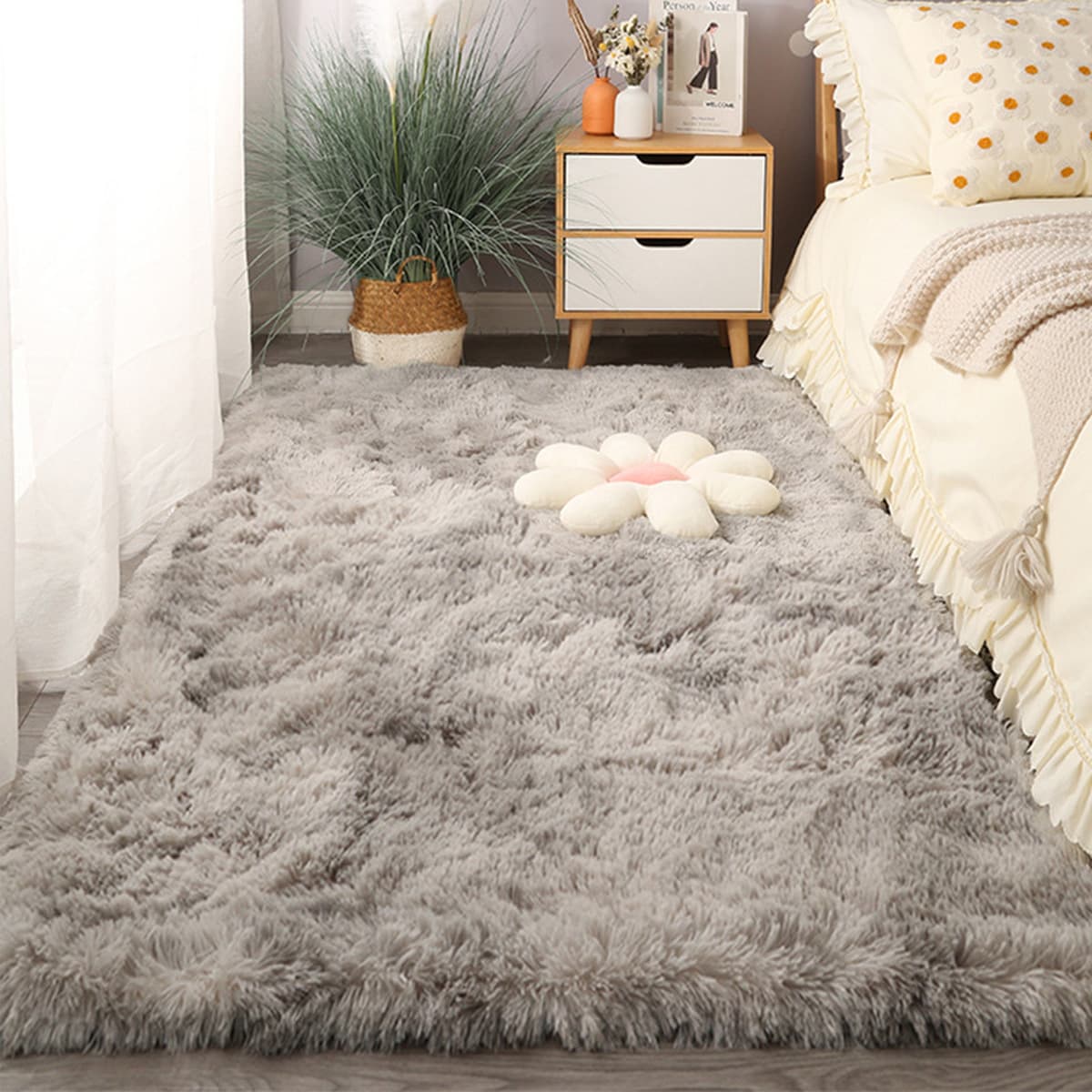 Толстый шелковый ковер для гостиной одеяло для чайного столика, бархатное нескользкое спальня с татами на краю кровати,...