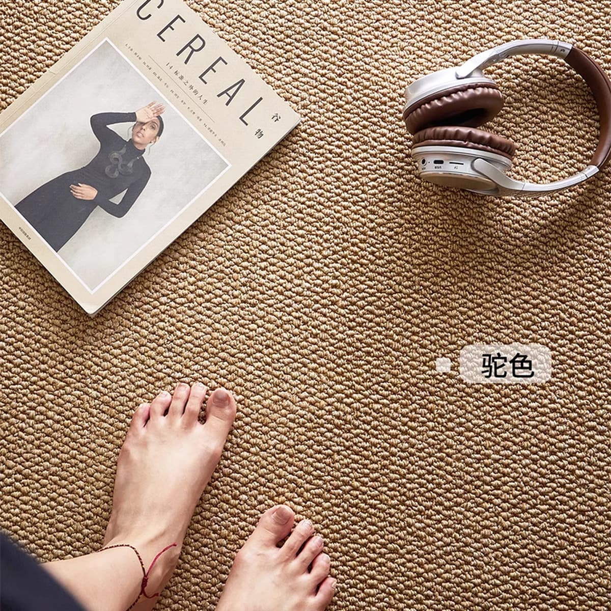 Имитация сизаля анти-кошачий ковер гостиная студия кровати кровати японский татами сплошной цвет льняной камеры коврик