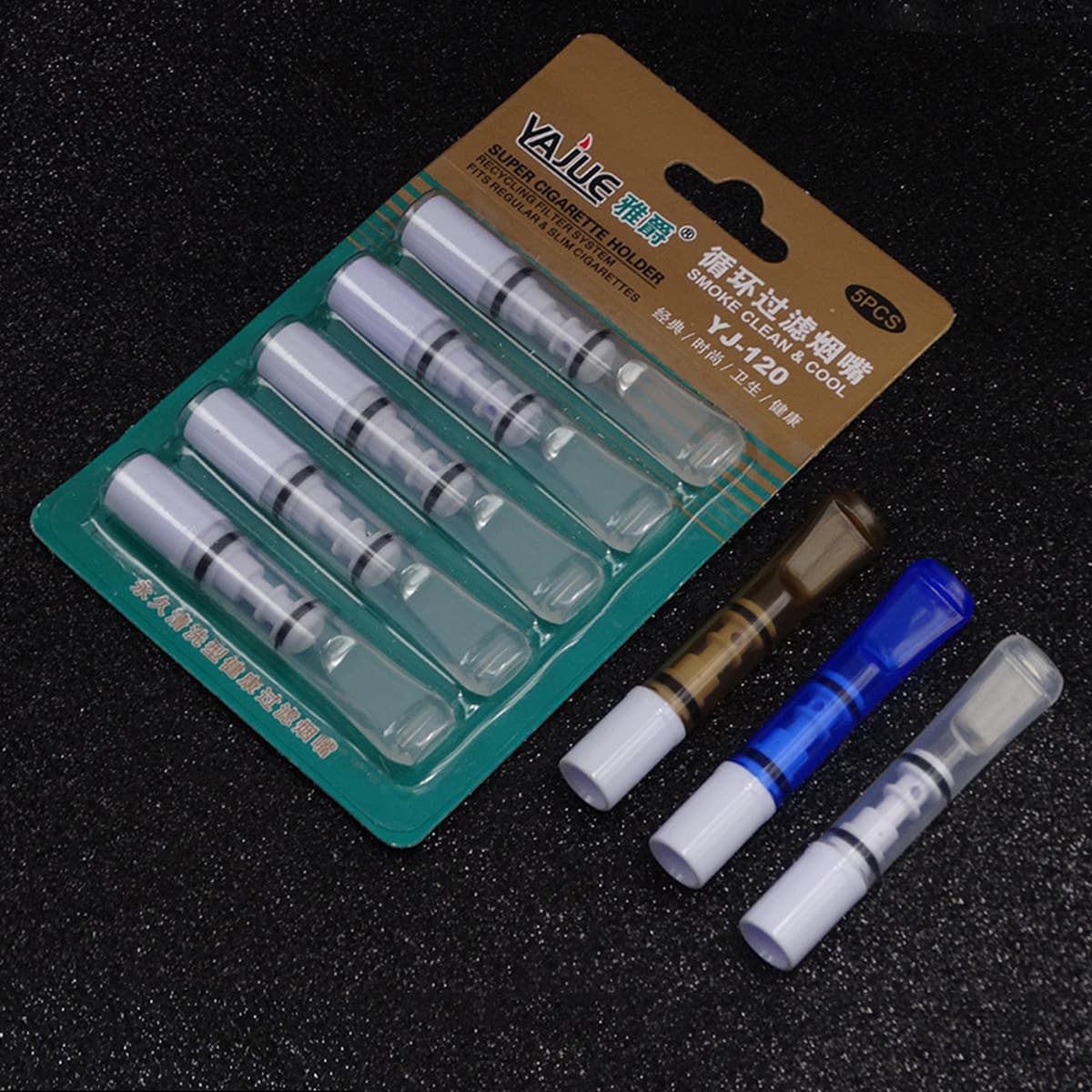 Фильтр для сигарет мужской, циркуляционный, моющийся, толстый, средний и тонкий, трехцелевой фильтр для курения Jueyou 169