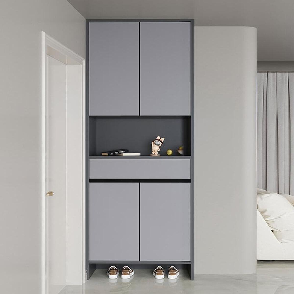 Шкаф для обуви из алюминиевого сплава, домашний фойе, входная дверь, уличное водонепроницаемое хранилище, уличный...