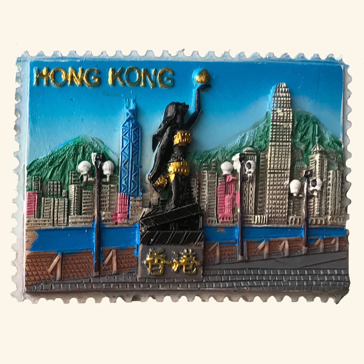 Гонконг, аксессуары для дома, Гонконг, памятный рельефный магнит на холодильник из смолы, подарочная коллекция, магнитная...