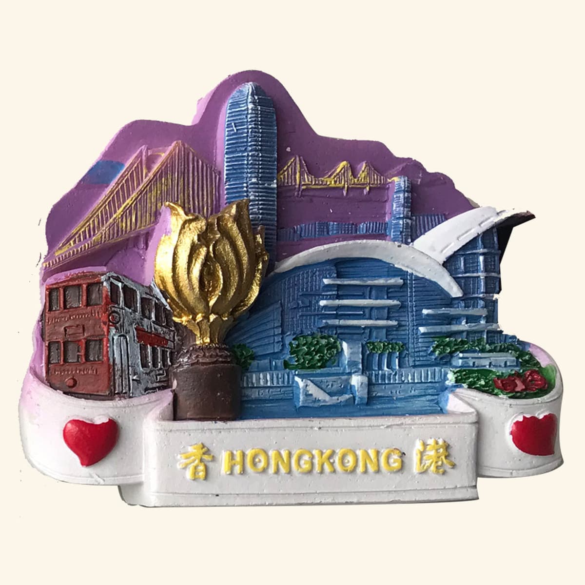 Гонконг, аксессуары для дома, Гонконг, памятный рельефный магнит на холодильник из смолы, подарочная коллекция, магнитная...