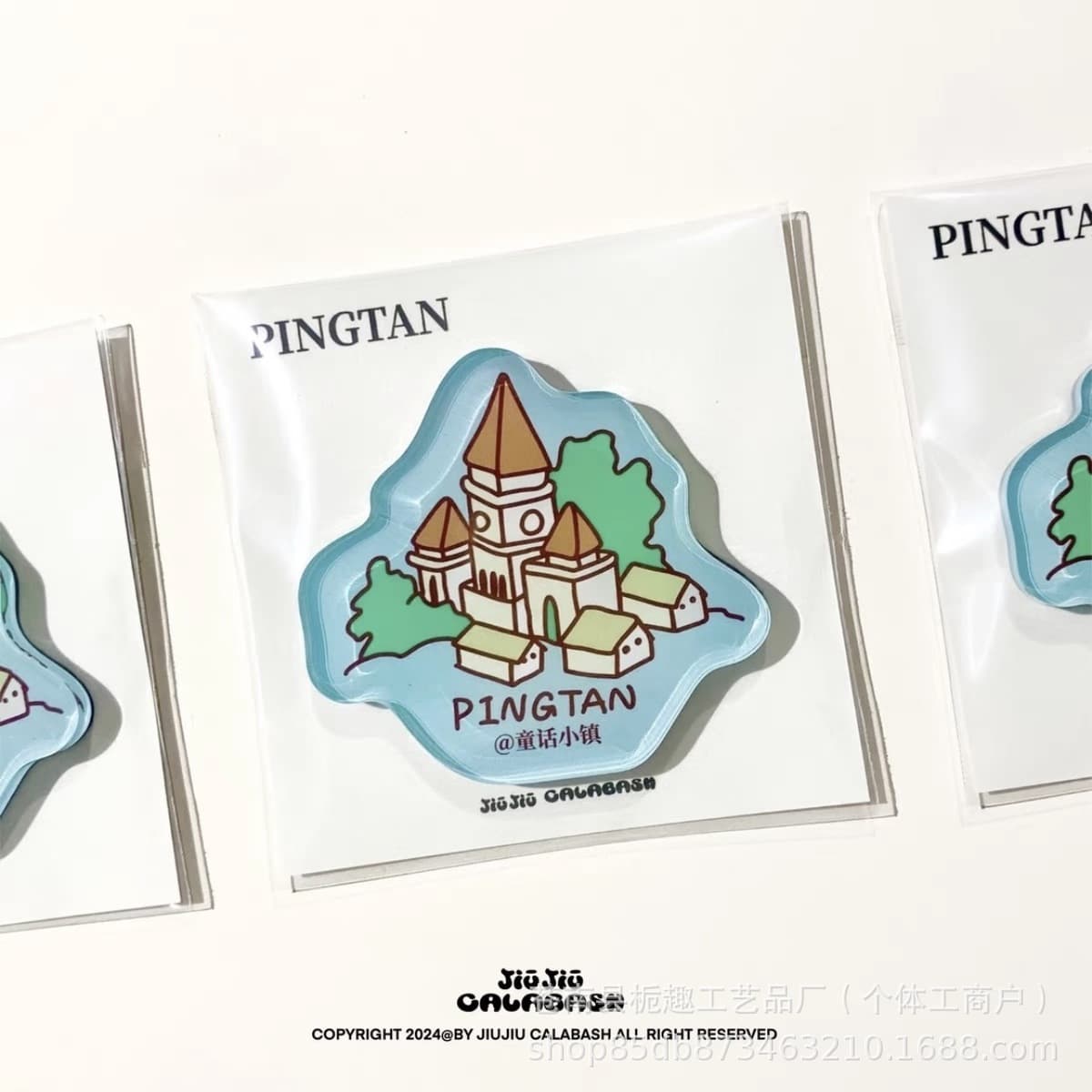 Акриловые магниты на холодильник для пейзажей, изготовленные на заказ, мультяшные городские туристические...