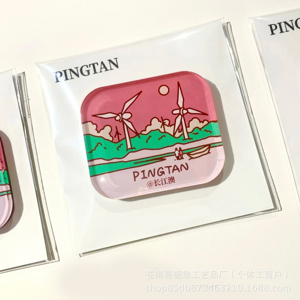 Акриловые магниты на холодильник для пейзажей, изготовленные на заказ, мультяшные городские туристические...