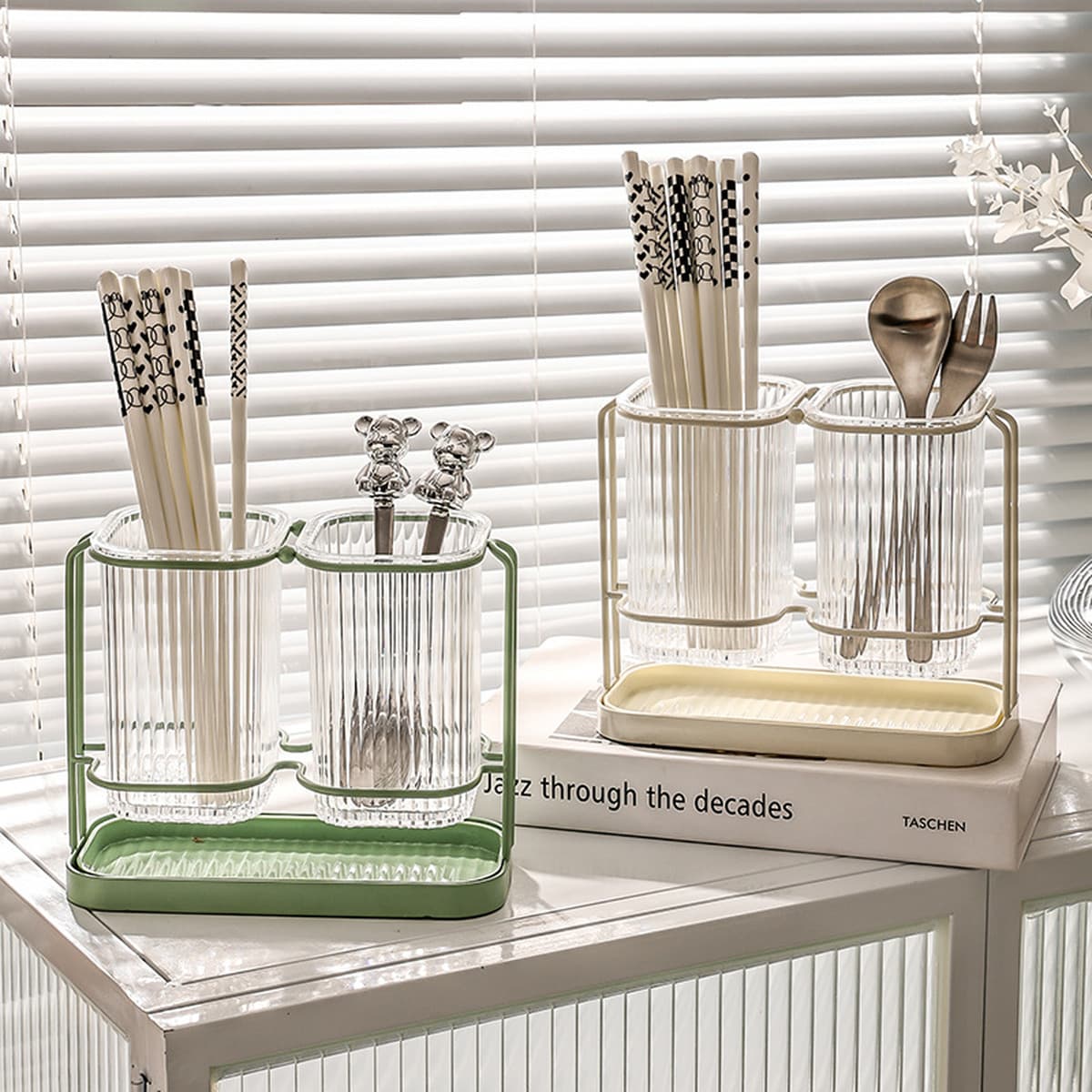 Бытовая бочка для палочек для еды, роскошный ящик для хранения кухонных ножей и вилок, сливная стойка, настенная клетка для...