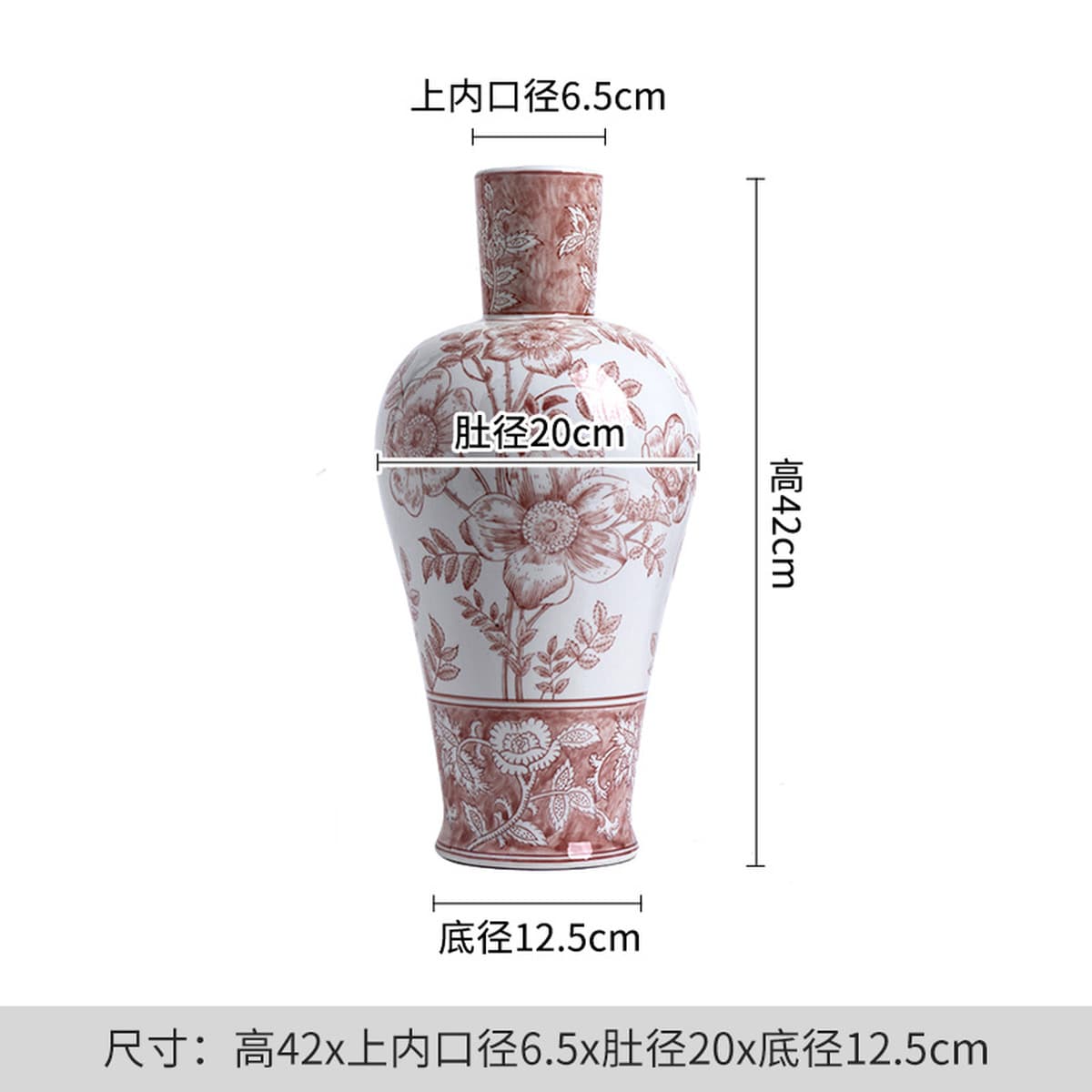 Новая китайская вилла керамическая ваза от пола до потолка высокого класса легкая роскошная керамическая ваза украшение...