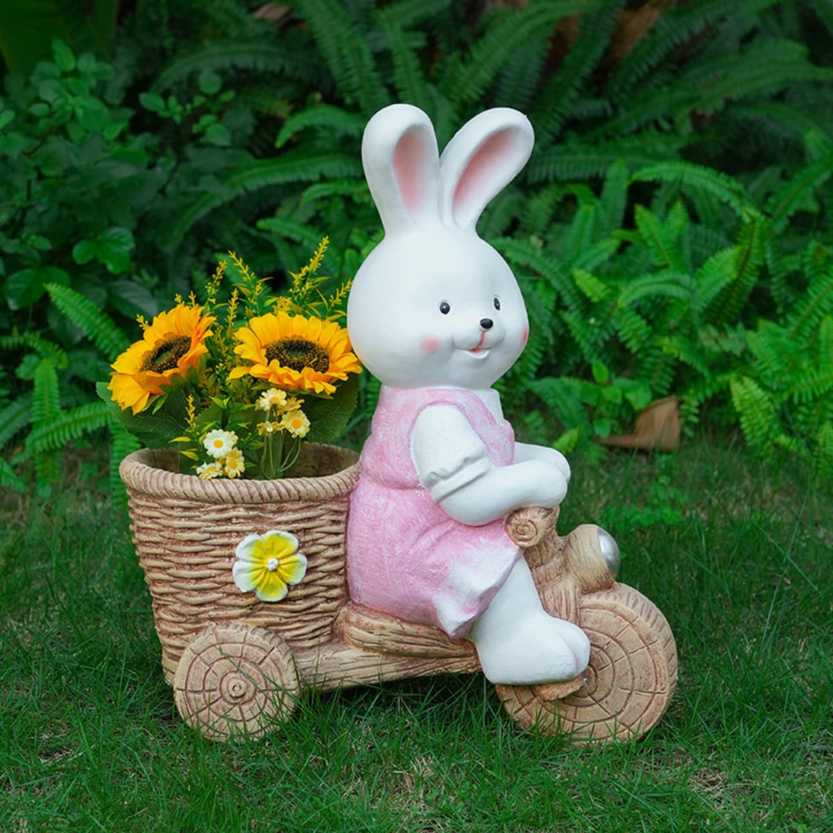 Симпатичный кролик цветочный горшок садовая вилла балкон украшения патио креативные мясистые наружные животные большие...
