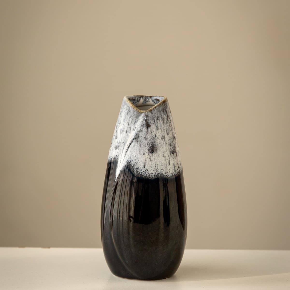 Японская керамическая ваза ручной работы с глазурью, винтажный стиль, для цветочных композиций, декор для виллы, гостиной,...