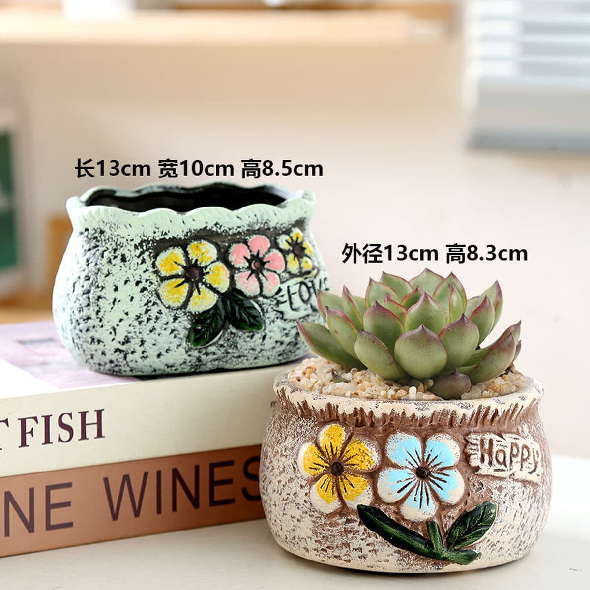 Кусочки цветочных горшков для волос