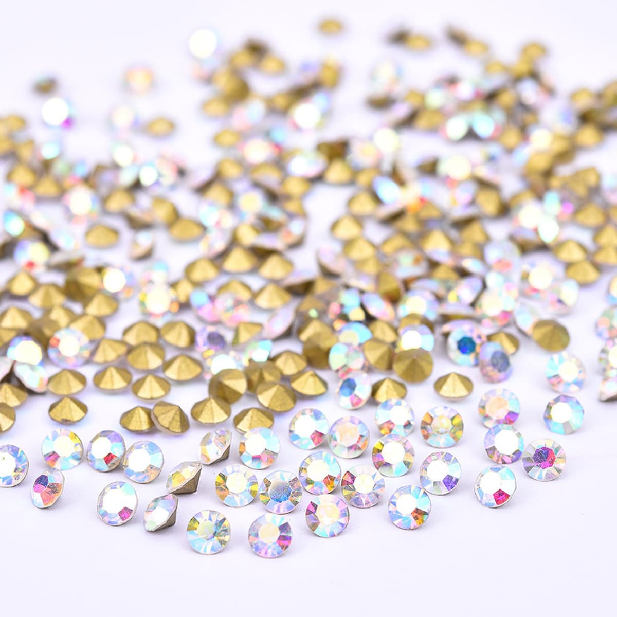 Ногтей остроконечное дно алмазное стекло горный хрусталь DIY бриллиант для ногтей Красота Кристалл бриллиант для ногтей...