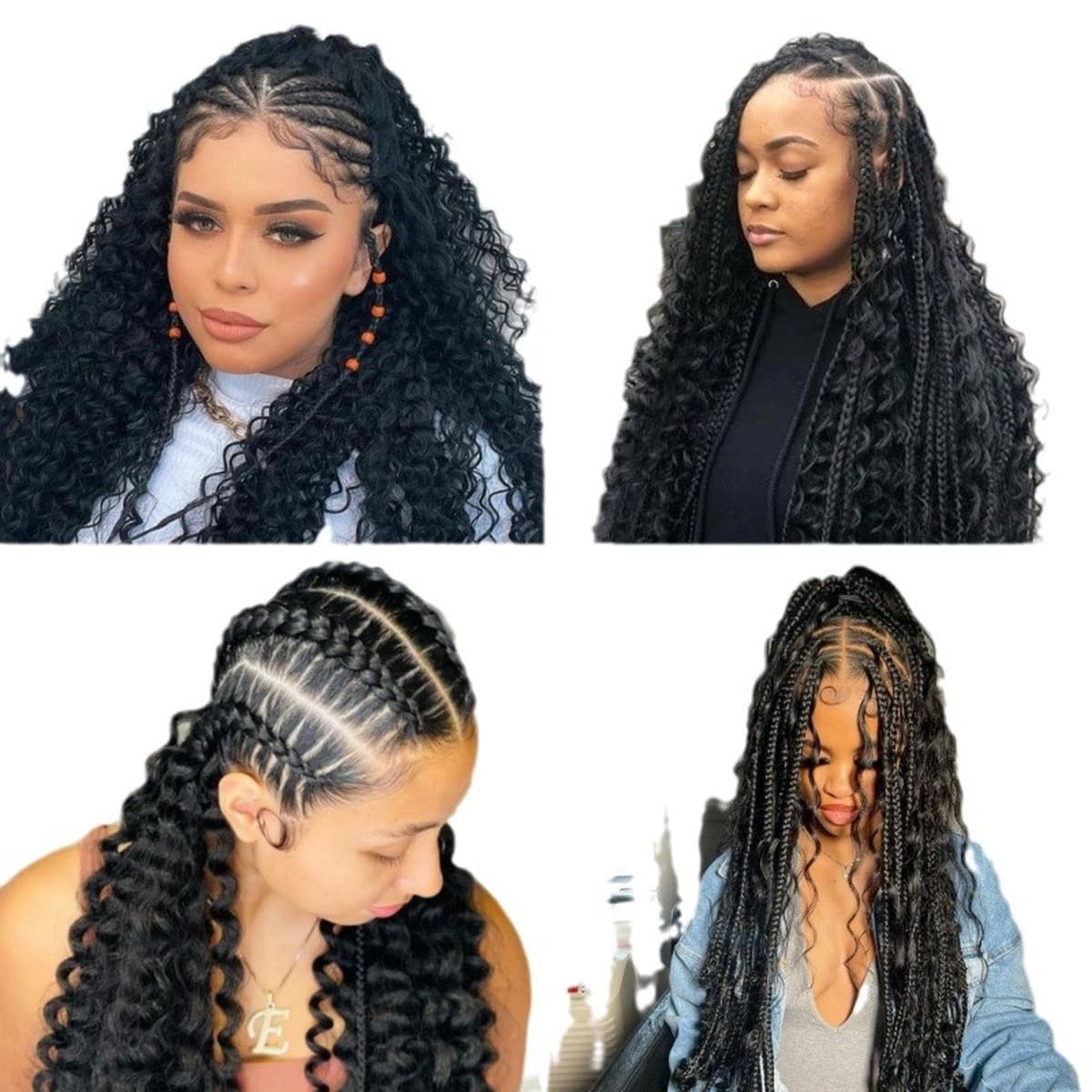 Смертельная парикмахерская Deep wave натуральный цвет без следов волос Приграничный парик Bulk Human Hair