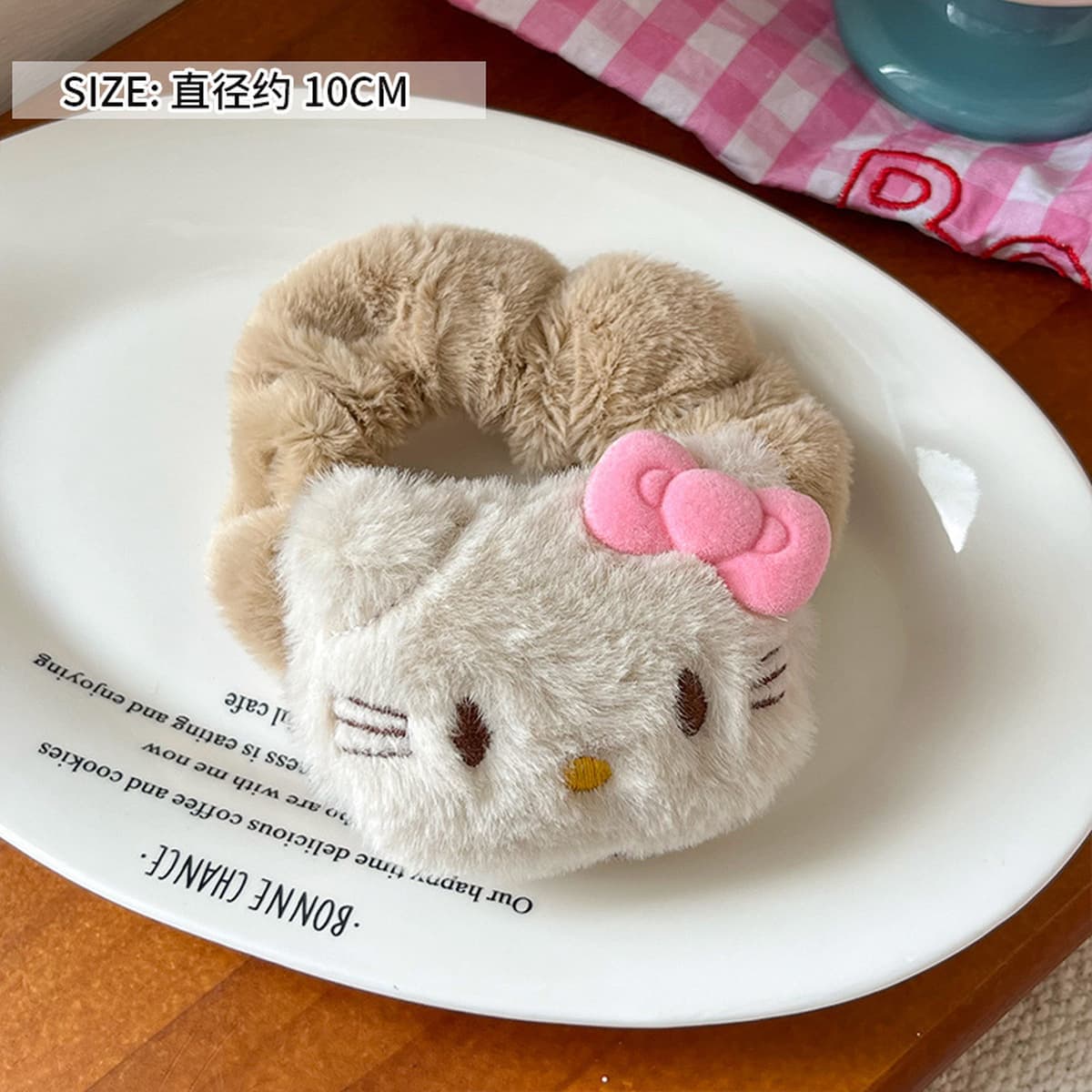 Корейский премиум-смысл двухсторонний Kt бант плюшевый захват мультфильм милый акула зажим сзади