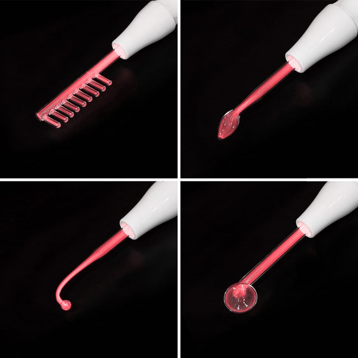 Высокочастотный косметологический аппарат: аксессуары, красный свет, фиолетовый свет, синий свет, ручной стеклянный...