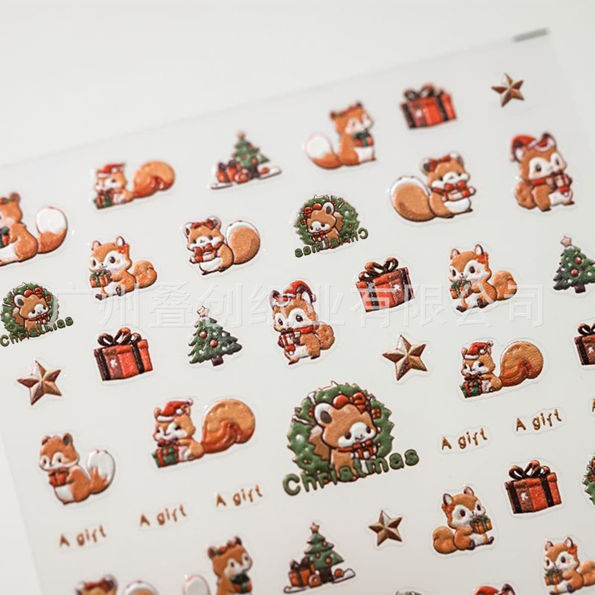 Оптовая продажа новых наклеек для ногтей в наличии, высококачественные тисненые мультяшные милые наклейки с маленькими...