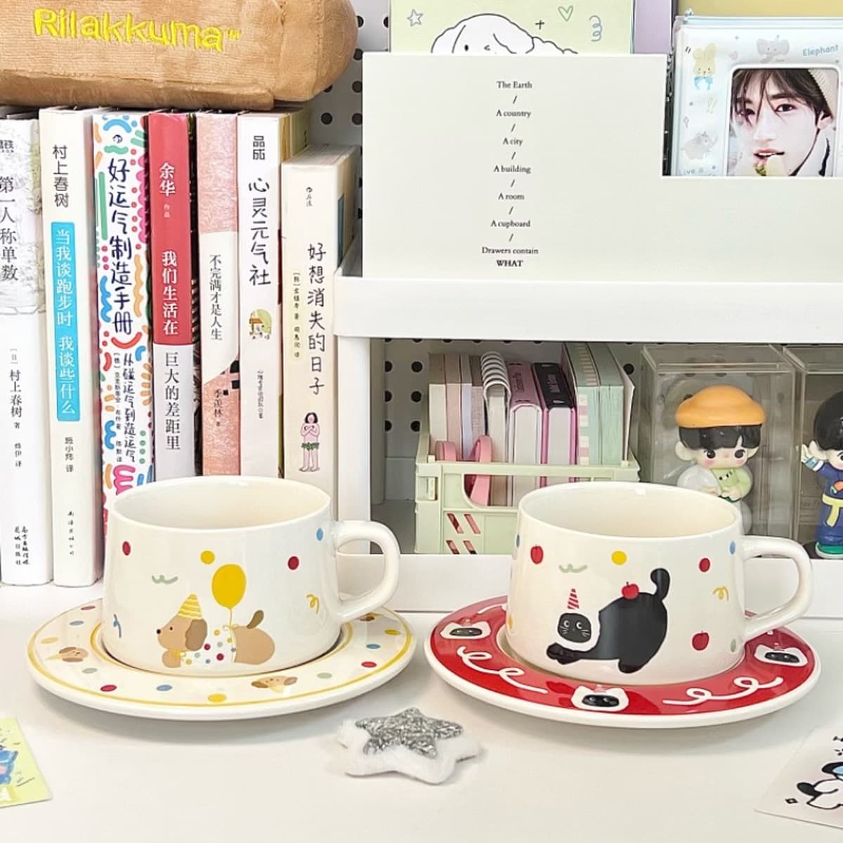 Молоко fufu милый кот керамическая кофейная чашка блюдо набор высокого цвета послеобеденный чай кружка изысканный подарок