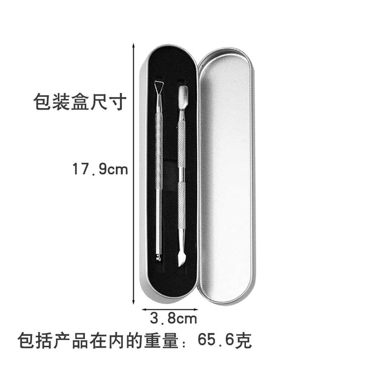 Двусторонний стальной толкатель для ногтей из нержавеющей стали, захват для ногтей, средство для снятия ногтей, маникюрный...