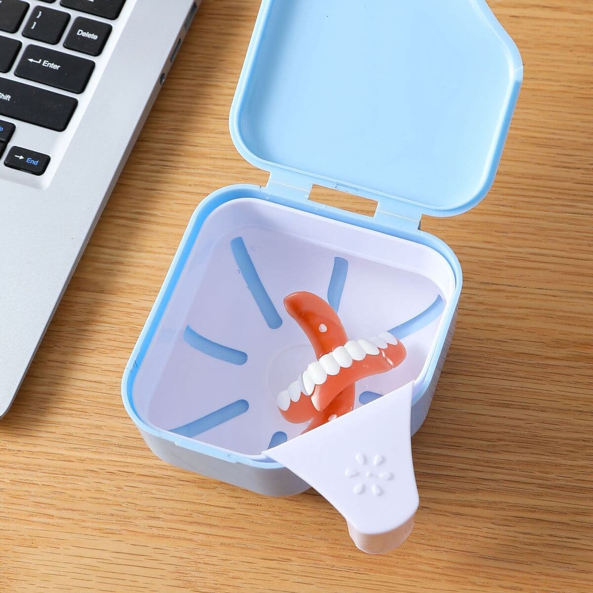 Ящик для хранения зубных протезов, ящик для замочивания зубов для пожилых людей, невидимый ящик для чистки и чистки брекетов...