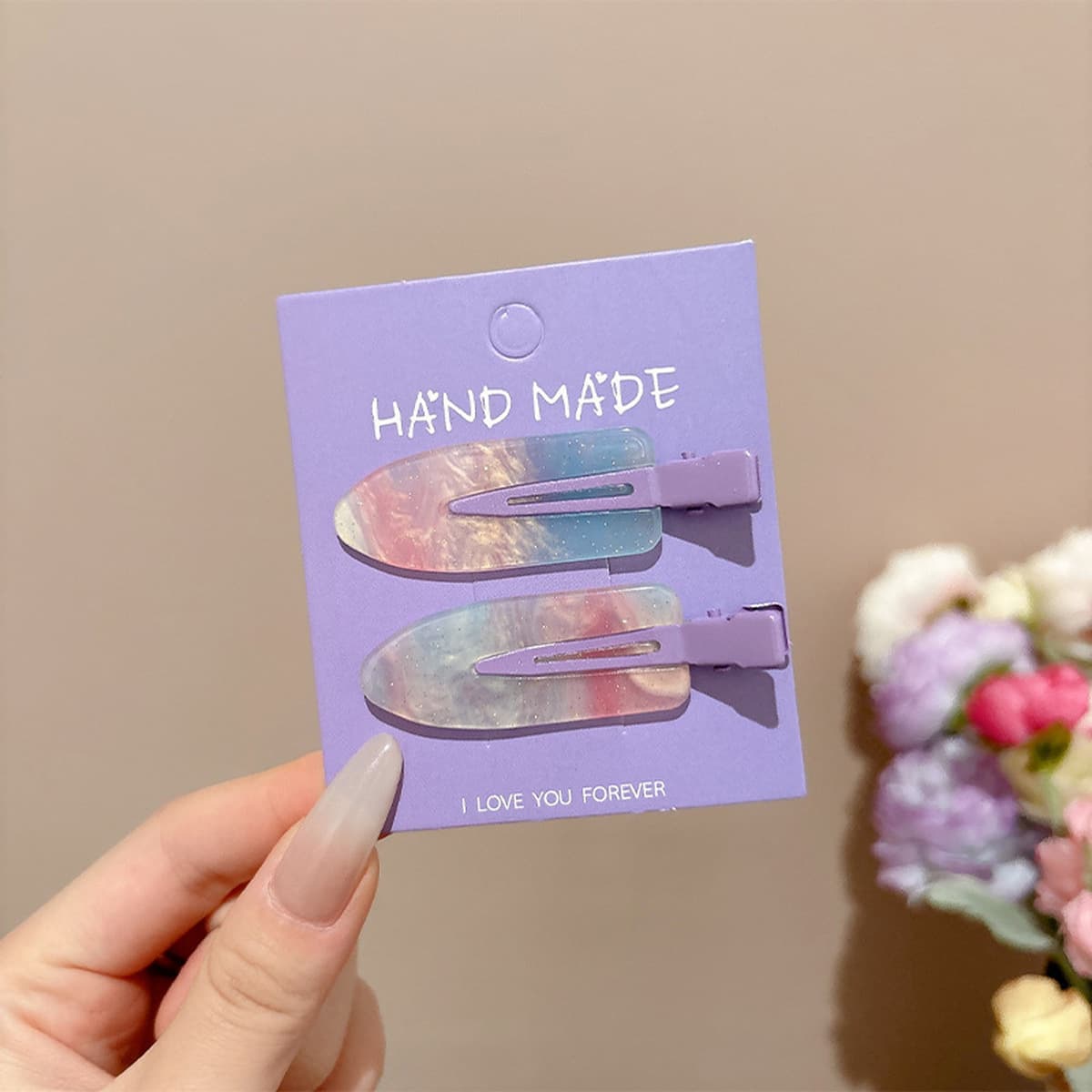 Милая кремовая заколка для волос с допамином, высококачественная заколка для челки, стильная заколка для студенческой челки,...