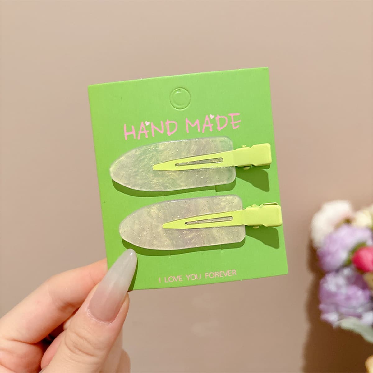 Милая кремовая заколка для волос с допамином, высококачественная заколка для челки, стильная заколка для студенческой челки,...