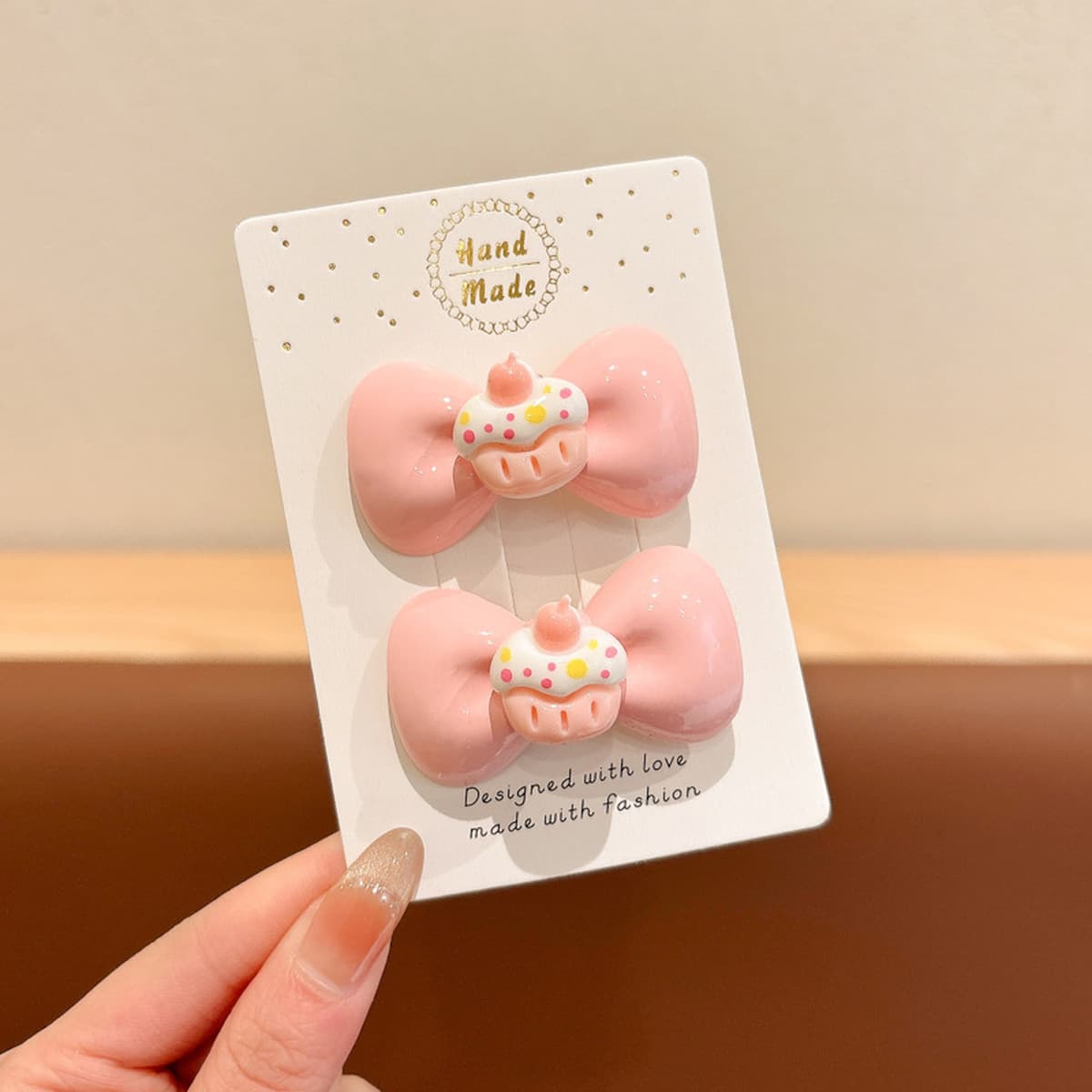 Милая кремовая заколка для волос с допамином, высококачественная заколка для челки, стильная заколка для студенческой челки,...